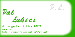 pal lukics business card